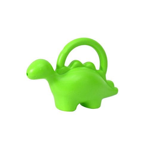 Cartoon animal pouring a kettle-01(green little dinosaur)